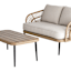 Paloma Taupe Patio Loveseat Wicker with Sand Cushions