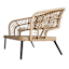 Paloma Taupe Patio Loveseat Wicker with Sand Cushions
