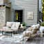 Paloma Patio Coffee Table with Rustic Grey Top