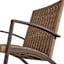 Winslow 3-Piece Padded Wicker Rocking Patio Chat Set, Brown