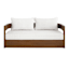 Oakes Driftwood Finish Acacia Wood Patio Sofa with Ash Cushions