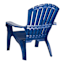 Commercial Grade Deluxe Adirondack Patio Chair, Waterloo Blue