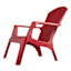 Commercial Grade Deluxe Adirondack Patio Chair, Crimson Red