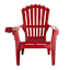 Commercial Grade Deluxe Adirondack Patio Chair, Crimson Red