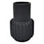 Black Ceramic Vase, 6"