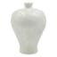 White Iridescent Pattern Porcelain Vase, 11"