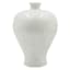 White Iridescent Pattern Porcelain Vase, 11"