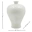 White Iridescent Pattern Porcelain Vase, 11"