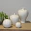 White Iridescent Pattern Porcelain Vase, 11"