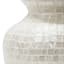 White Tile Capiz Decorative Vase, 11"