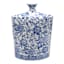 Blue Floral Ceramic Vase, 13.8"