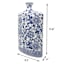 Blue Floral Ceramic Vase, 13.8"
