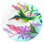 Bird Glass Birdbath, 18x23