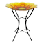 Sunflower Glass Birdbath, 18x23