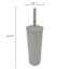 Bren Grey Plastic Toilet Bowl Brush, 14"