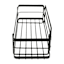 Keller Black Rectangle Shower Shelf with Adhesive Sticker Hooks