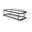Keller Black Rectangle Shower Shelf with Adhesive Sticker Hooks