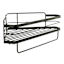Keller Black Corner Shower Shelf with Adhesive Sticker Hooks
