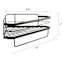 Keller Black Corner Shower Shelf with Adhesive Sticker Hooks