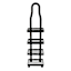 Keller Black 4 Tier Shower Soap Holder with Adhesive Sticker Hooks
