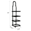 Keller Black 4 Tier Shower Soap Holder with Adhesive Sticker Hooks