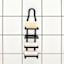Keller Black 4 Tier Shower Soap Holder with Adhesive Sticker Hooks
