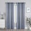 2-Pack Granville Navy Blue Magnetic Closure Blackout Curtain Panel Set, 63"