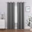 2-Pack Grey Magnetic Closure Blackout Curtain Panels, 95"