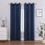 2-Pack Navy Magnetic Closure Blackout Curtain Panels, 95"