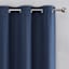 2-Pack Navy Magnetic Closure Blackout Curtain Panels, 95"