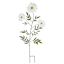 Honeybloom White Daisy Metal Yard Stake, 36"