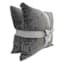 2-Pack Grey Textured Chenille Throw Pillows, 18"