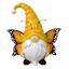 Butterfly Gnome Outdoor Garden Statue, 10"
