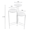 White Metal Plant Stand, 28"