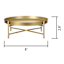 8In Gold Metal Plant Riser