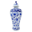 Blue Ceramic Jar, 16.25"