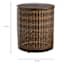 Highland Umbrella Patio Table, Brown Wicker