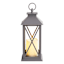 Grey LED X-Frame Lantern, 11"