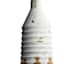 White & Tan Ribbed Metal Vase, 16"