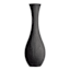 Black Carved Faux Wood Vase, 15"