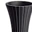 Black Carved Faux Wood Vase, 15"