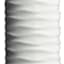 White Carved Wooden Vase, 16"