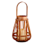 Brown LED Rattan Lantern, 7x9