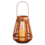 Brown LED Rattan Lantern, 7x9