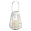 White LED Rattan Lantern, 7x9