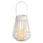 White LED Rattan Lantern, 7x9