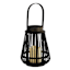 Black LED Rattan Lantern, 7x9