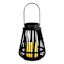 Black LED Rattan Lantern, 7x9