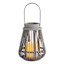 Grey LED Rattan Lantern, 7x9