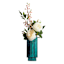 Found & Fable Green Ribbed Glass Vase, 10"